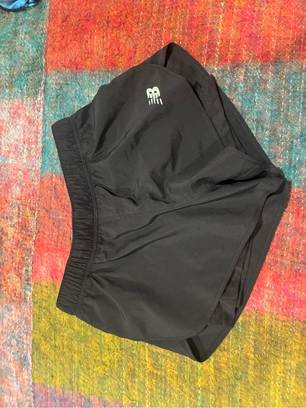 New Balance Black Women's Athletic Shorts with Reflective Logo
